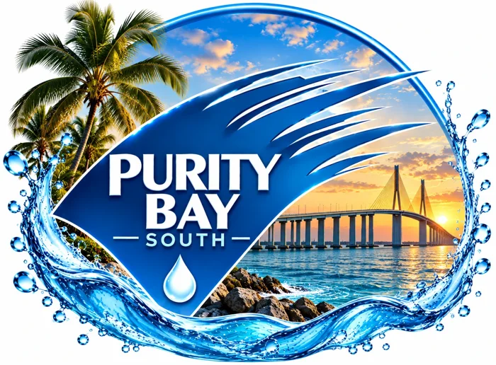 Purity Bay South badge with the Sunshine Skyway Bridge
